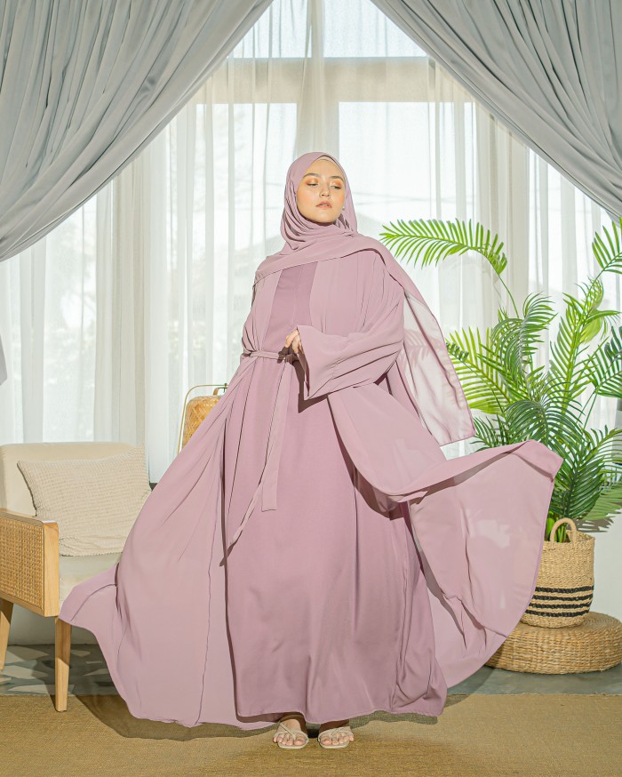 Ammara Abaya Dress (Dusty Purple)